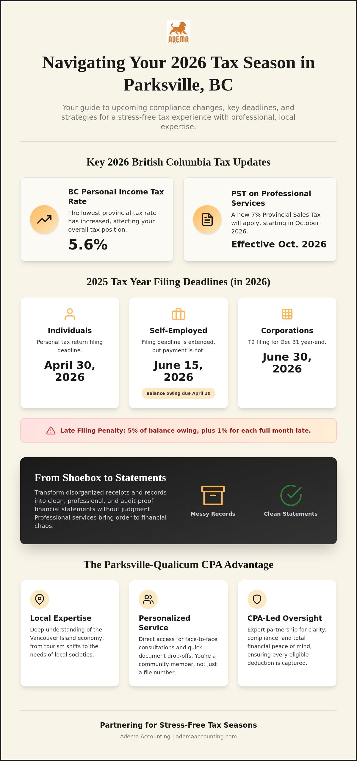 Professional Tax Preparation in Parksville, BC: Your Guide to 2026 Compliance